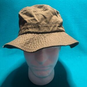 Conner Handmade Hats Organic Cotton Khaki Green Bucket Hat w Inside Pocket